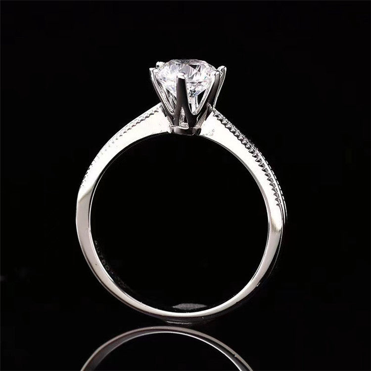 Moissanite Engagement Diamond Finger Rings for Women 925 Silver 18K Platinum 2CT Bridal Ring