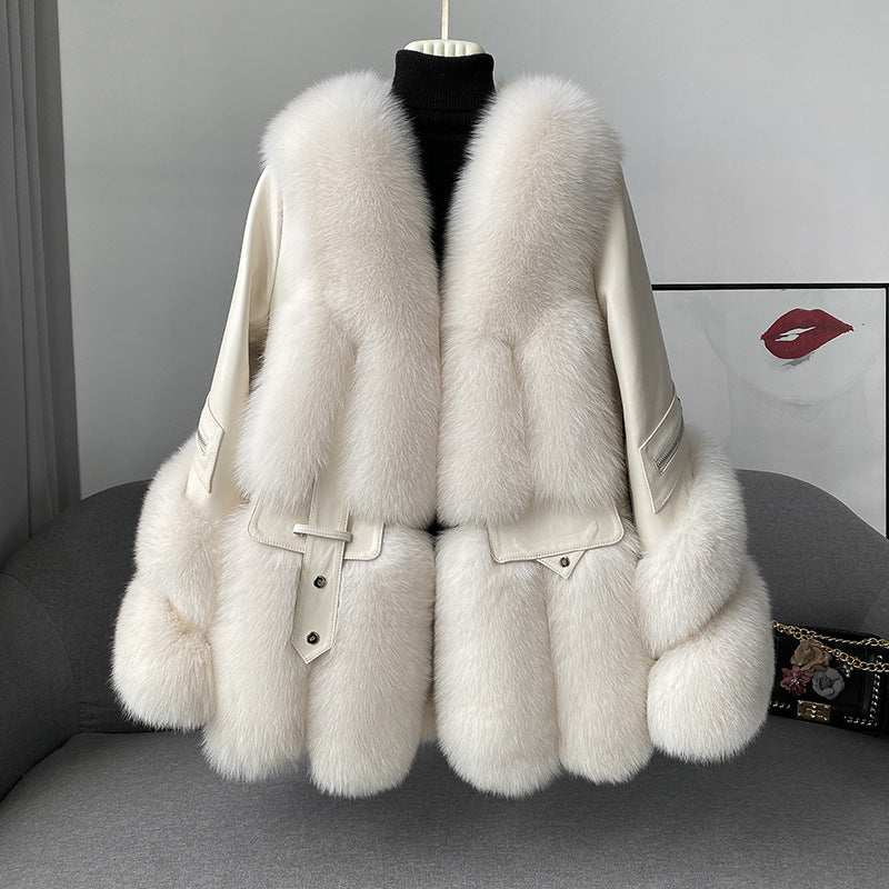 BelaCustom Fox Fur Women's Jacket Coat Customization