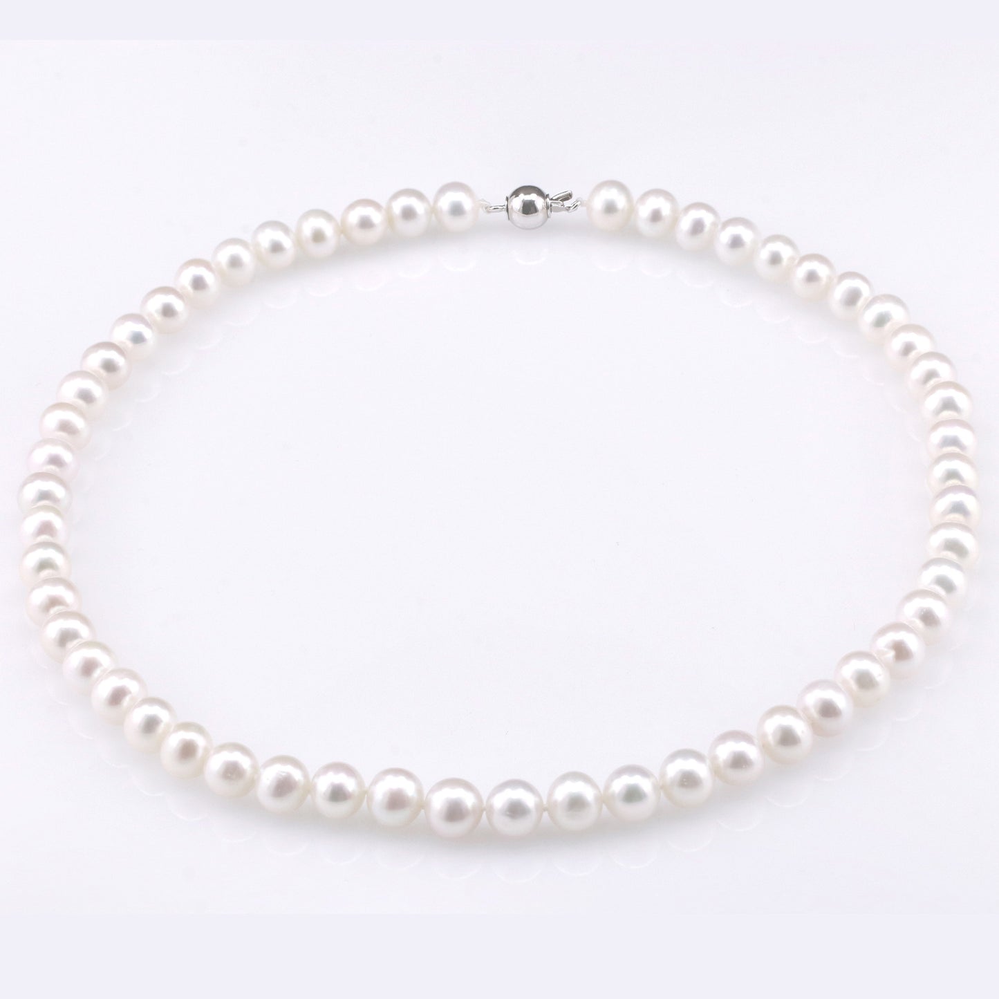 Natural Fresh Water Pearls Necklaces for Women 8-9mm Pearl Chain Choker