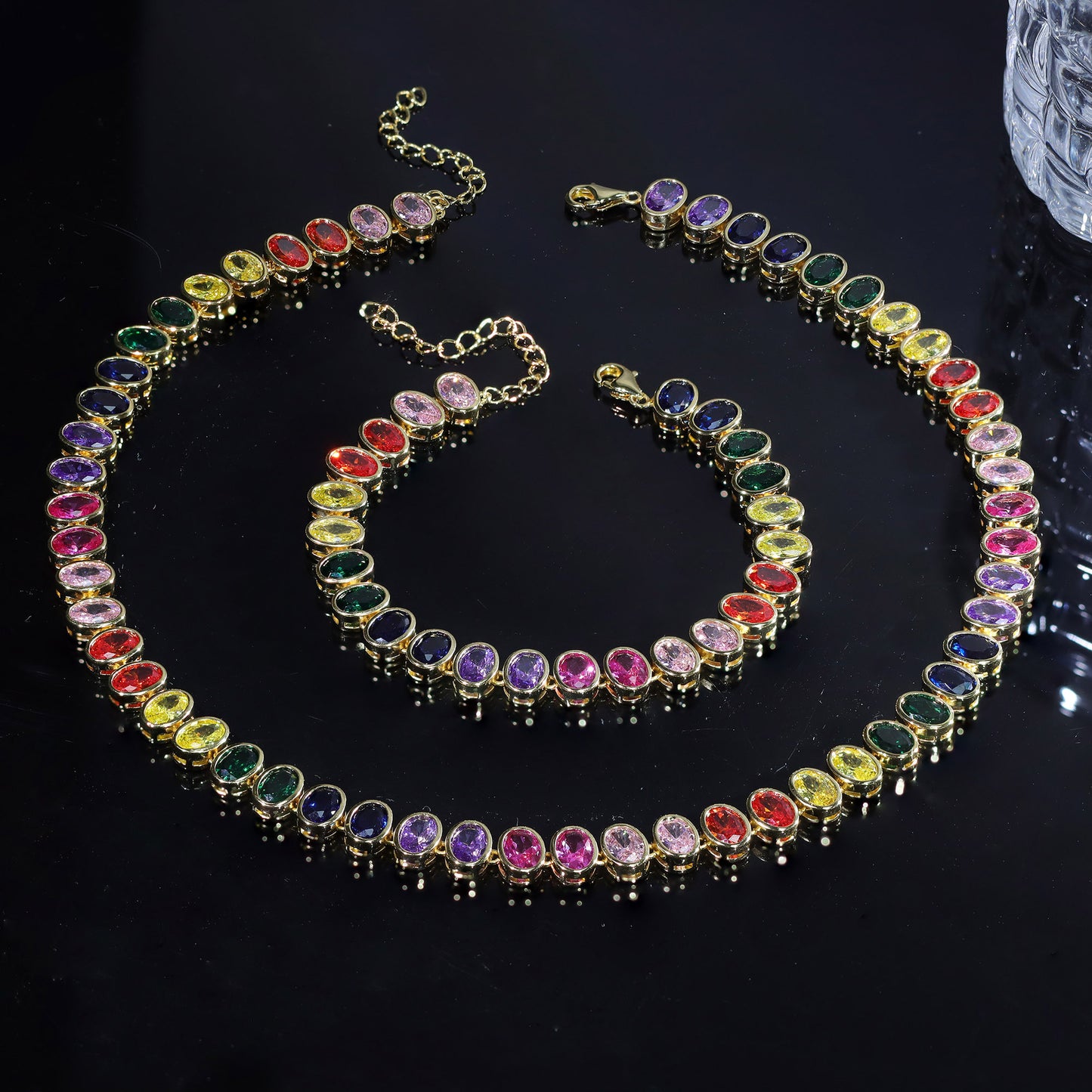 Natural Gemstone Crystal Bead Bracelet for Women Colorful Stone Bracelets