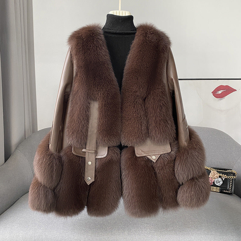 BelaCustom Fox Fur Women's Jacket Coat Customization