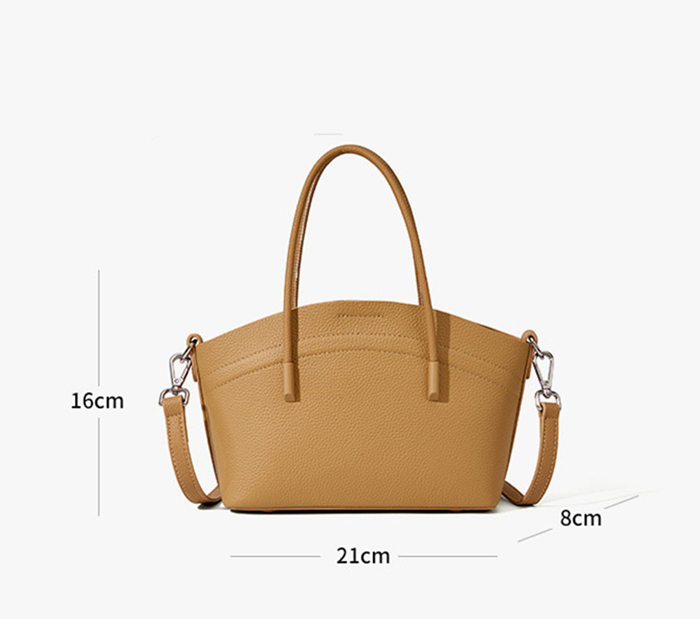 Handbag Genuine Leather Handmade Tote for Women Zip Up Inside Subbag Crossbody Bags with Adjustable Strap