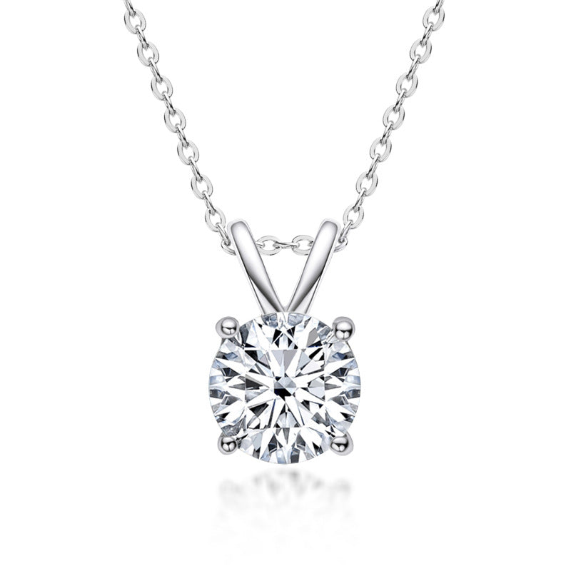 Pendant Necklaces for Women S925 Sterling Silver Jewelry Genuine Moissanite 1 CT Necklace