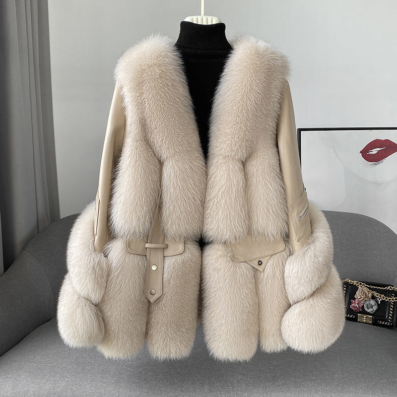 BelaCustom Fox Fur Women's Jacket Coat Customization