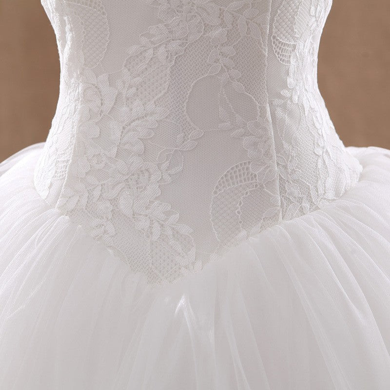 BelaCustom Appliques Sleeveless Lace Up A-Line Wedding Dress