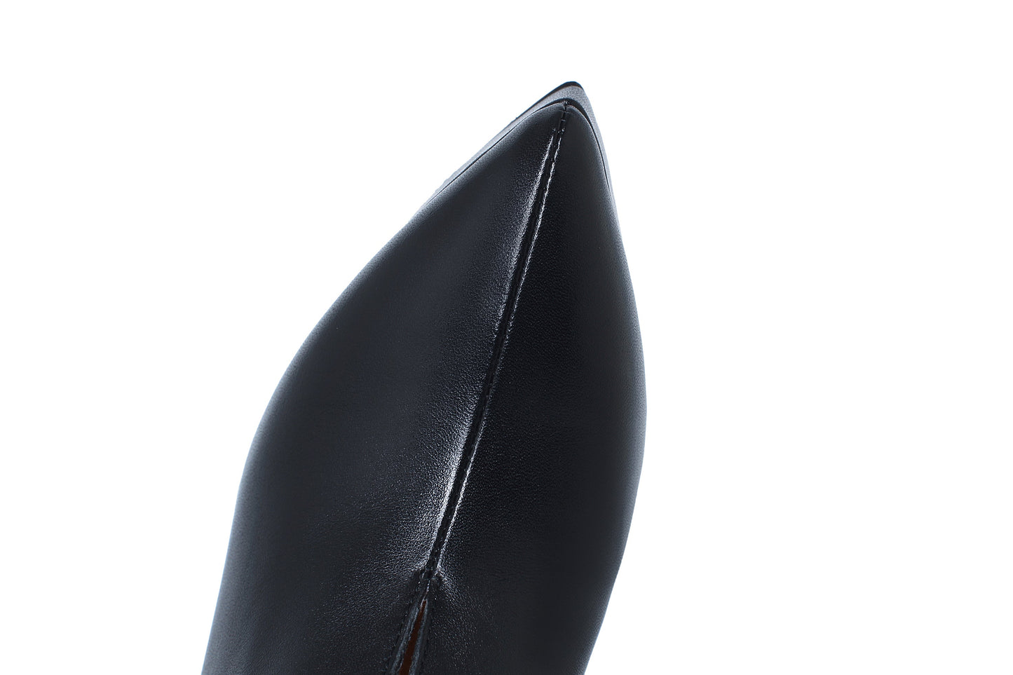 Women's Genuine Leather Handmade V-Shaped Pointy Toe Sexy Stiletto Heel Pumps with Platform