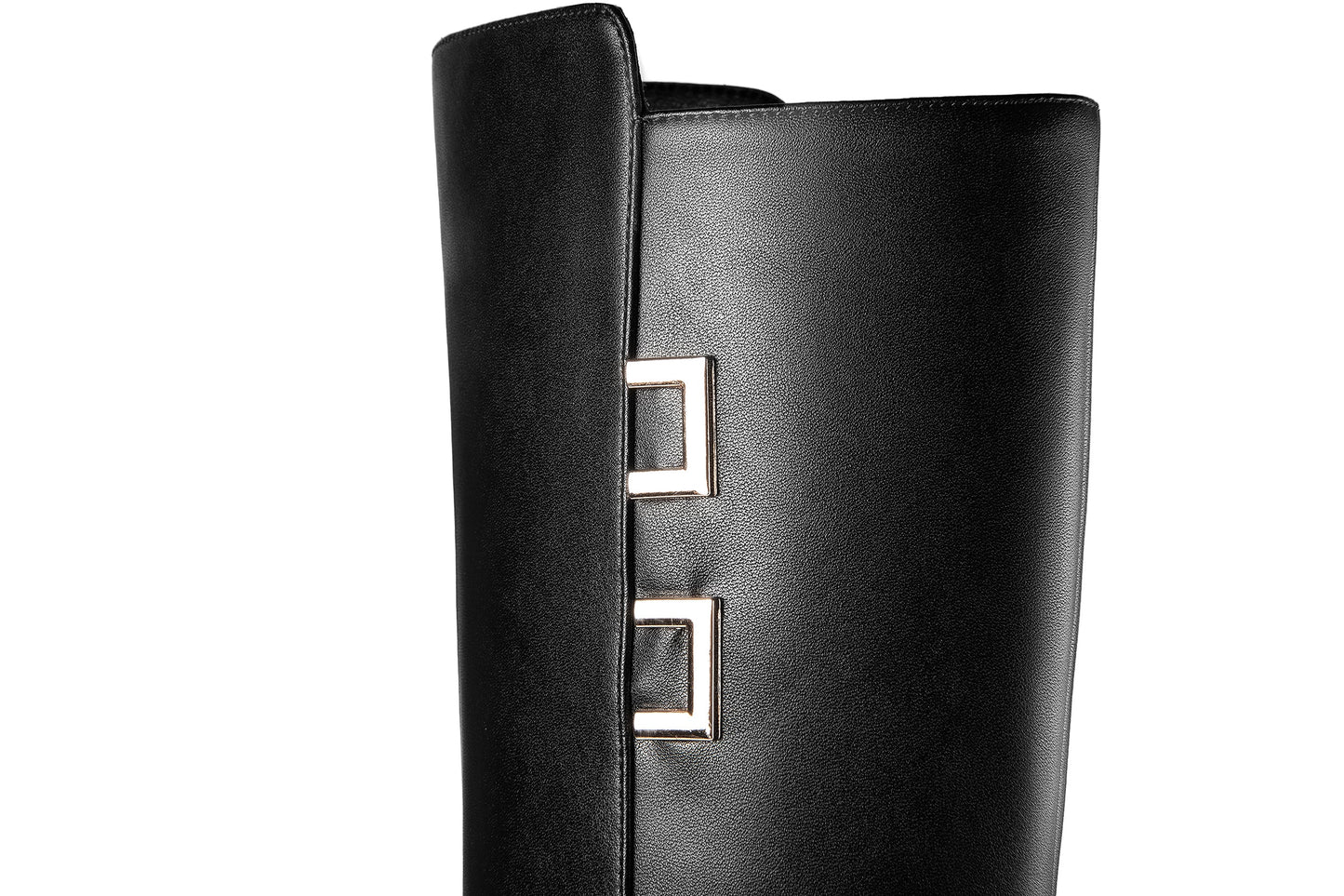 Handmade Women's Genuine Leather Mid Heel Side Zip Up Pointed Toe Stylish Knee High Boots