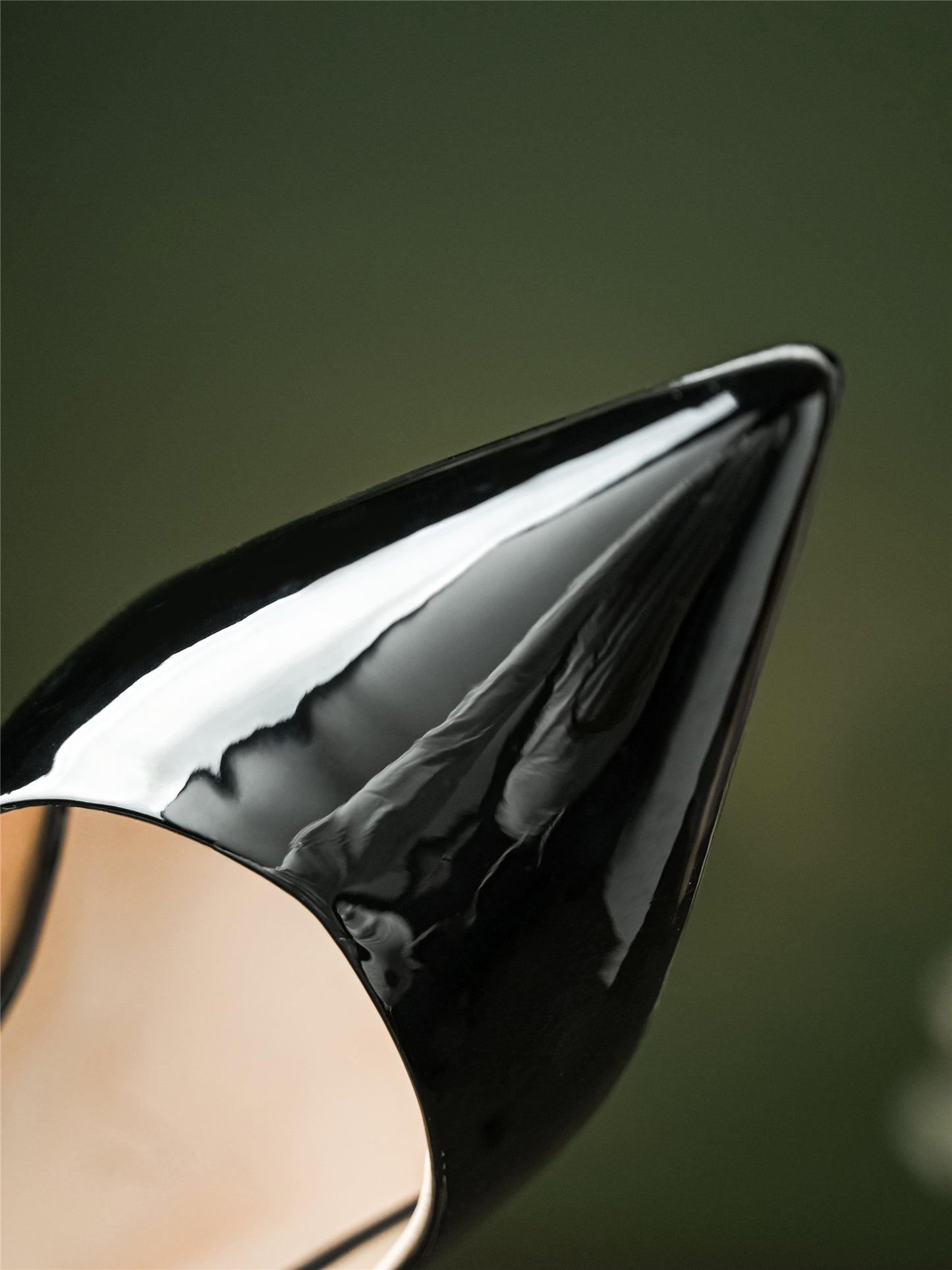 Glossy Patent Leather Handmade Women's Pointed Toe Slip On Stiletto Heel Weeding Pumps Shoes